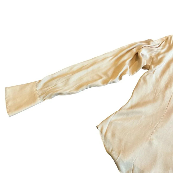 L'Academie The Bastina Top Button-Down Blouse Shirt Long Sleeve Size Large Women - Picture 7 of 14